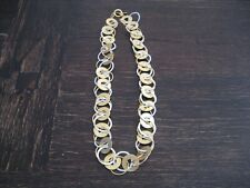 geschmackvolle Kette Halskette große Gliederkette 60 cm gelbgold Silber 925er