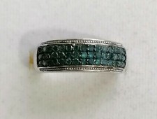 Silber Ring 925 mit 45 blaue