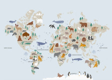 Tiere der welt landkarte - der,