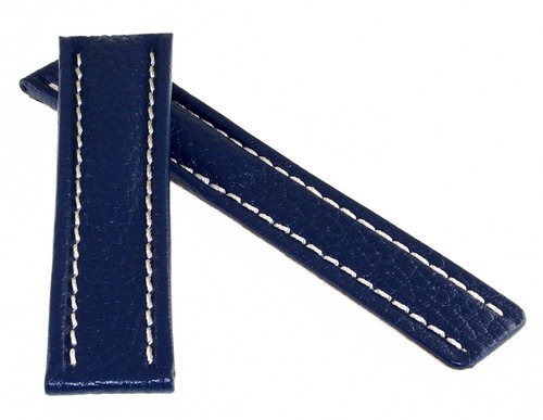 Büffelleder uhrenarmband blau - büffelleder,