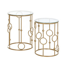 Satz couchtische goldfarben - satz,