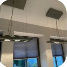 Design Klassiker, Deckenlampe Grau Warmweiss höhenverstellbar Dimmbar