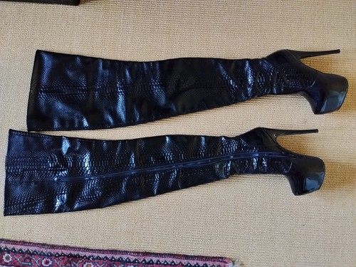 Thigh high plateaustiefel - high,