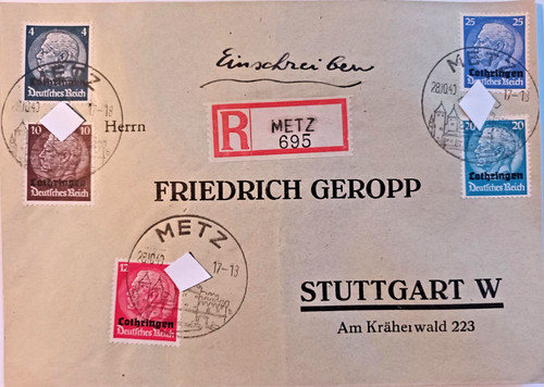 Einschr mit zettel - einschr., r-zettel