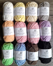 12 x 10g Strickgarn Amigurumi Häkeln Pastell Regenbogen 11 Farben 100% Baumwolle