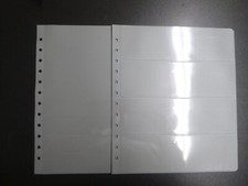 Michel, 4 Einsteckblätter aus Plastik Klarsichtstreifen für Ringbuchalbum, Fotos