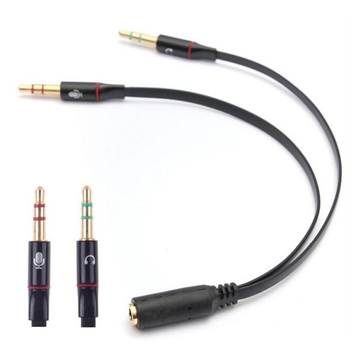 Audio splitter kabel schwarz - splitter,