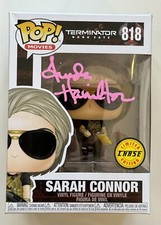 TERMINATOR DUNKLES SCHICKSAL #818 SARAH CONNOR CHASE FUNKO POP SIGNIERT VON LINDA HAMILTON