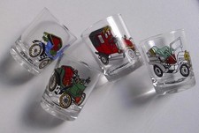 4 Oldtimer Schnapsgläser