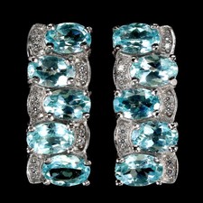 Apatit Ohrringe 925 Silber 585