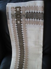 Tischdecke, BW/Dralon,158x120cm, beige mit Brauntönen, große Bordüre, Streifen