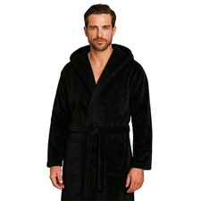 Herren Bademantel schwarz