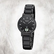 Regent Metall Damen Uhr FR-266 Analog-Digital Armbanduhr schwarz Funkuhr URFR266