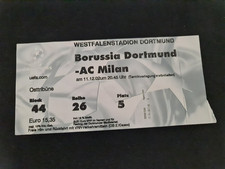 alte Eintrittskarte CL Borussia Dortmund - AC Milan 2002 Westfalenstadion