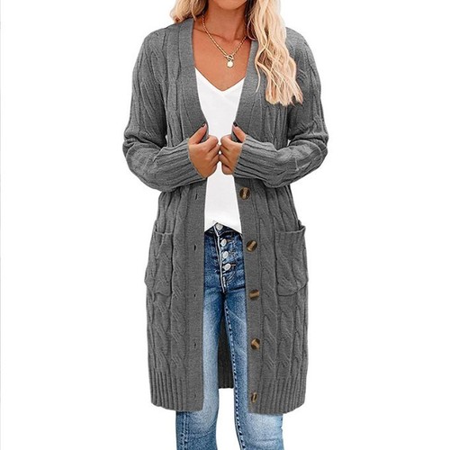 Damen langarm strickjacke - langarm,