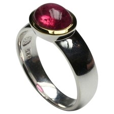 Polierter 925er Silberring mit