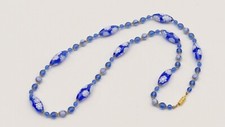 Collier Glas Perlen Kette Vintage MURANO antique glass beads necklace millefiori