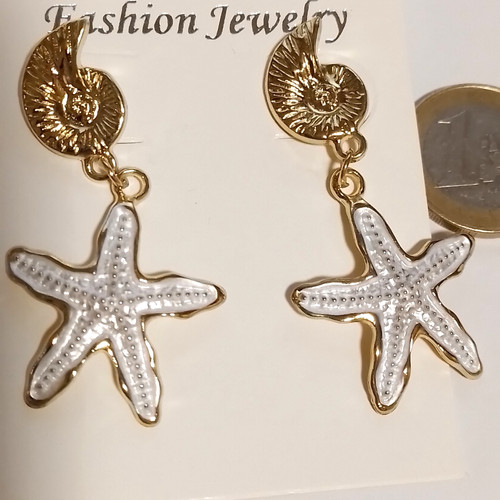 Ohrstecker goldfarben muschel - ohrstecker,