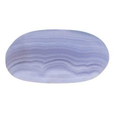 Blauer Chalcedon Scheibenstein