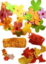 Deko Wohnzimmer Filz Holz Blumen Schmetterlinge Streudeko gratis Serviettenringe