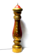Vintage Florentine Handbemalt Italy Holz Pfeffermühle Höhe - ca.32cm rot/gold