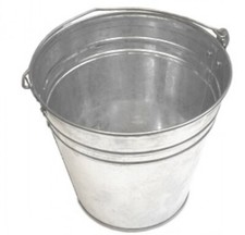 4 x Zink Metall Eimer 7 liter