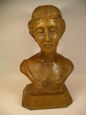 Holz Büste Jugendstil mit