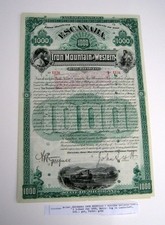 Hist. Wertpapier: Escanaba