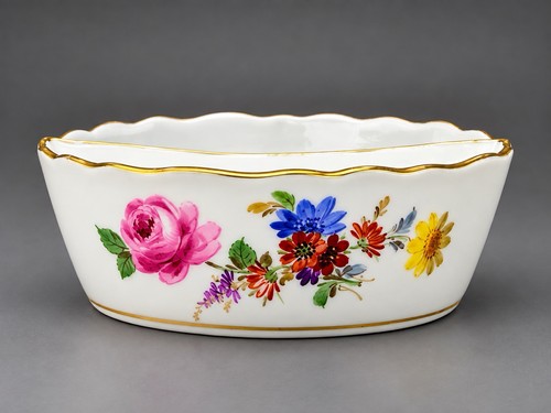 Meissen schale blumenmalerei - meissen,