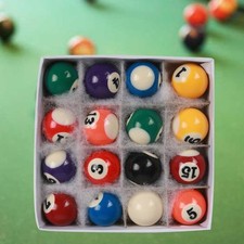16x Mini Billard Kugeln