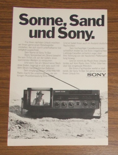 Seltene werbung vintage - werbung, sony