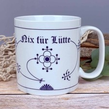Jumbo-Becher Indisch Blau " Nix für Lütte " 500ml Kaffeebecher Tasse maritim
