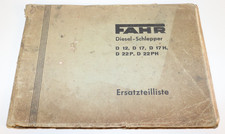 Original Fahr Diesel Schlepper Ersatzteilliste für D12 D17 D17H D22P D22PH