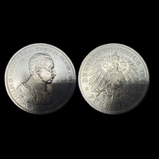 Preußen 5 Mark Silber Münze