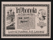 LEIPZIG, Werbung 1925, Ludwig Hupfeld AG Tri-Phonola als Flügel Piano