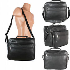 Herren Umhängetasche Arbeitstasche Schultertasche Messenger Leder Flugbegleiter