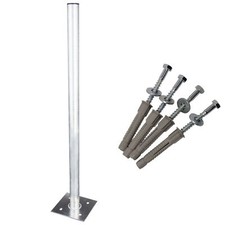 Standfuß 100cm Ø 50mm ALU SAT Antennen Mast Boden Flachdach Ständer Mastfuß