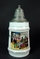 alter Porzellan Bierkrug -