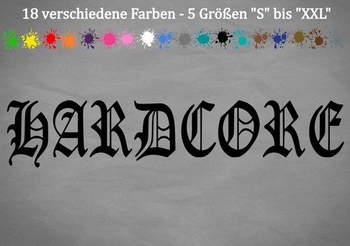 Hardcore aufkleber auto car - hardcore,