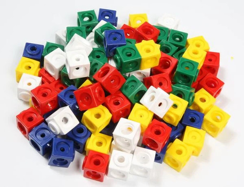 100 steckwürfel farbig - 5-,