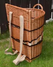 Rückentragekorb 2 Großvarianten! Heukorb Kiepe Weide Huckelkorb Rückenkorb
