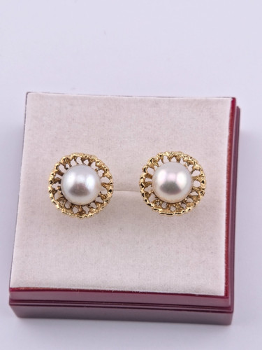 Gold ohrstecker akoya - gold,