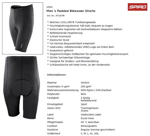 Spiro fahrradtight gepolstert - fahrradtight,
