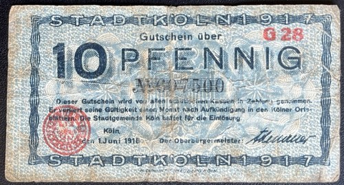 Pfennig stadt köln - stadt, 1918