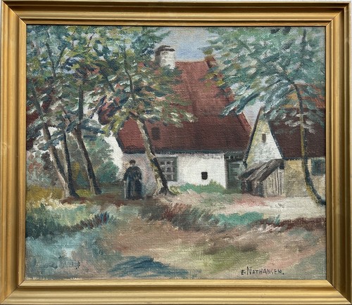 Impressionist altes bauernhaus - impressionist,