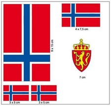 Aufkleber set norwegen - norwegen, fahne