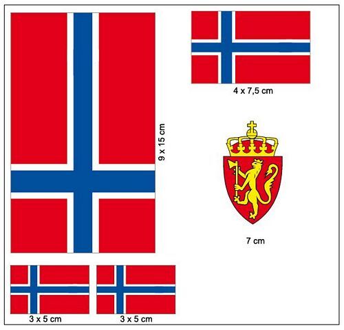 Aufkleber set norwegen fahne - aufkleber,