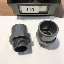 1x PVC Klebefitting, Rohrverbinder mit Gewinde 40 x 50 mm, 1 1/4“ (119)