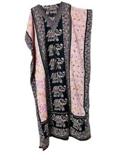 Schwarz-Lang-Kaftan-Kleid-Hipp