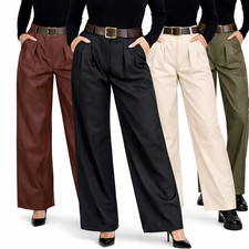 Lederimitathose Damen Hose aus